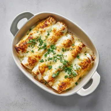 White Chicken Enchiladas with Rotisserie Chicken in 40 Minutes