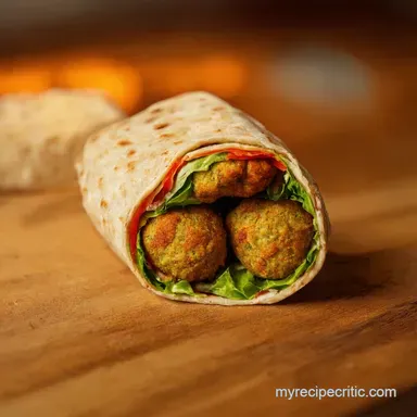 Easy Falafel Wrap Recipe Crispy Flavorful Youll Love It Recipe Card