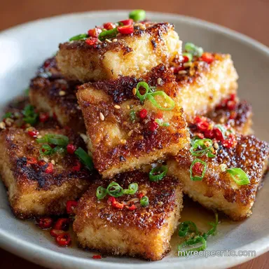 Fried Tofu Achieve the Ultimate Golden Crispy Texture Recipe Card
