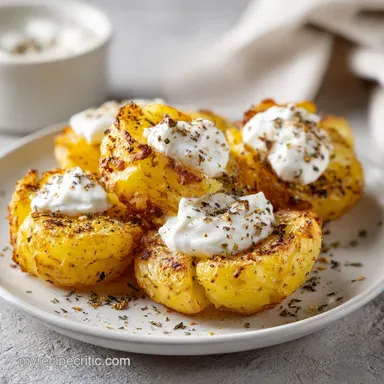 Smashed Potato Salad for 4 Servings: Crispy and Roasted Recipe Card