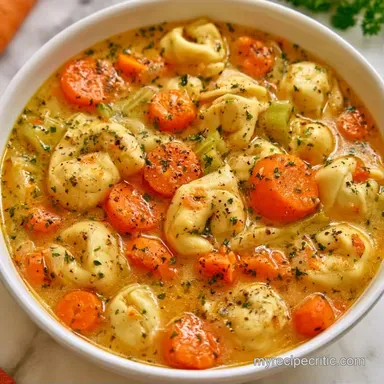 Vegetarian Tortellini Soup: Creamy Recipe Card