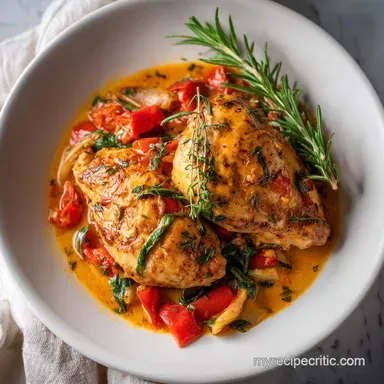 Crockpot Tuscan Chicken with Sun Dried Tomatoes for 5 Servings Recipe Card