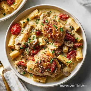 Crockpot Tuscan Chicken with Sun Dried Tomatoes for 5 Servings