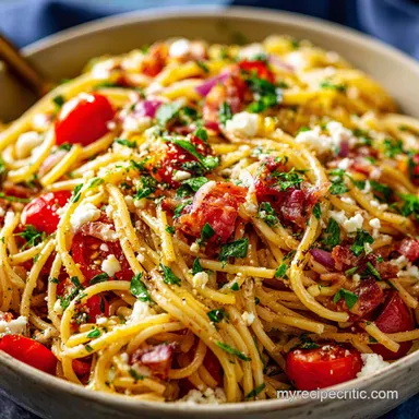 Spaghetti Salad The Ultimate Crunchy Summer Potluck Recipe Recipe Card