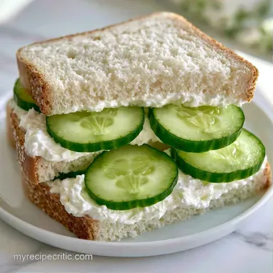 Cucumber Cream Cheese Sandwich with Dill Recipe Card