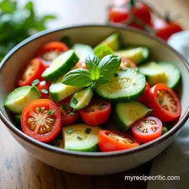 Refreshing Cucumber Tomato Avocado Salad Summer in a Bowl