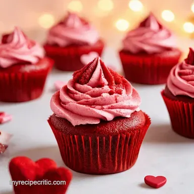 Cupids Kiss Valentines Day Cupcakes A Red Velvet Dream Recipe Card