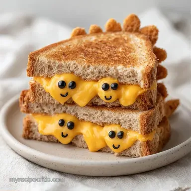 Dino Shaped Sandwiches in 10 Minutes Recipe Card