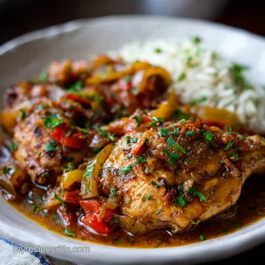Dominican Pollo Guisado Braised Chicken for 4 Servings