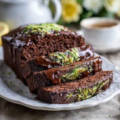 Double Chocolate Zucchini Bread Ready in 30 Min Recipe Card