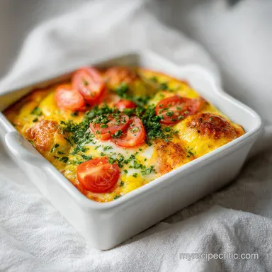 Dump and Bake Meatball Casserole for 6 Servings Recipe Card