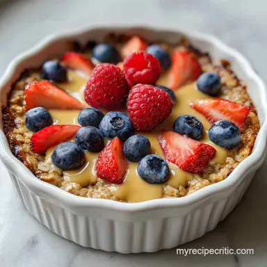 Easy Baked Oatmeal Recipe - Creamy with Golden Edges