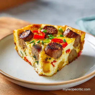 Easy Breakfast Casserole for 12 Servings: Golden and Baked