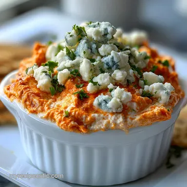 Easy Buffalo Chicken Dip In 20 Minutes with Blue Cheese Recipe Card