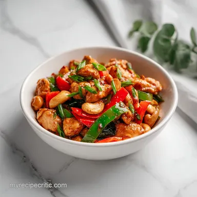 Cashew Chicken in 20 Minutes: Tender Chicken with Savory Glaze Recipe Card