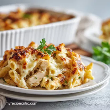 Easy Chicken Pasta Bake in 30 Minutes: Cheesy Recipe Card