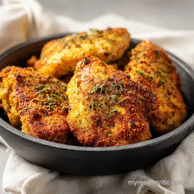 Crispy Air Fryer Chicken Thighs for 4 Servings Recipe Card