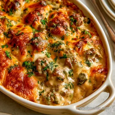 Easy Green Chile Casserole for 8 Servings