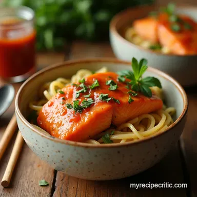 Sticky Sweet Heat Honey Sriracha Salmon Bowls Recipe Recipe Card