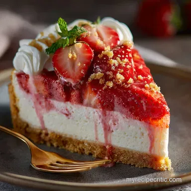 No Bake Strawberry Cheesecake Effortless UltraCreamy Summer Dessert