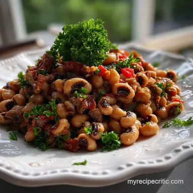 black eyed peas: Savory Pot Likker & Smoke Infused Flavor Recipe Card