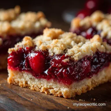 Cherry Pie Bars: Crumbly Perfection with a Simple Shortbread Crust Recipe Card