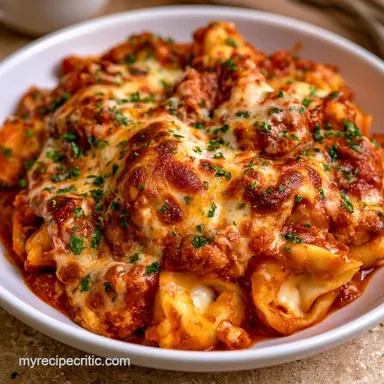 Easy Tortellini Bake Recipe in 30 Min Recipe Card