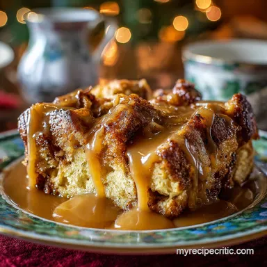 Eggnog Bread Pudding with Spiced Rum Glaze Best Holiday Recipe