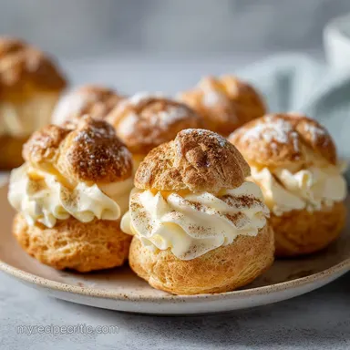 Eggnog Cream Puffs Recipe: For 24 Servings Recipe Card