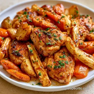 Fall Chicken Thighs One-Pan Roasted