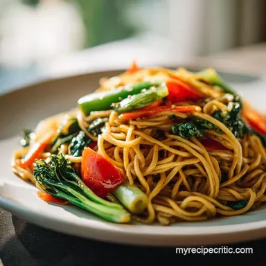 Fast Veggie Stir Fry Noodles in 15 Minutes Recipe Card