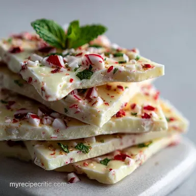 Irresistibly Easy Festive White Chocolate Bark with Peppermint to Brighten Holidays: Make-Ahead