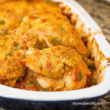 Easy Chicken and Salsa Recipe Fiesta Chicken Bake Recipe Card