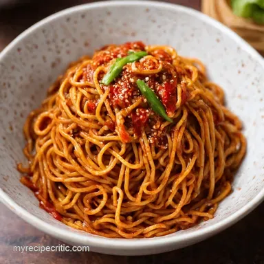 Firecracker Noodles Korean Spicy Gochujang Magic Recipe Card