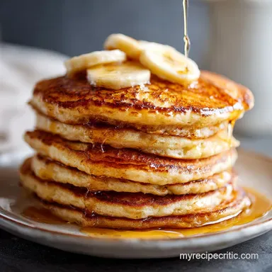 Banana Pancake Recipe with Greek Yogurt Recipe Card