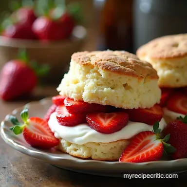 Classic Strawberry Shortcake Recipe Fluffy Buttermilk Biscuits Recipe Card