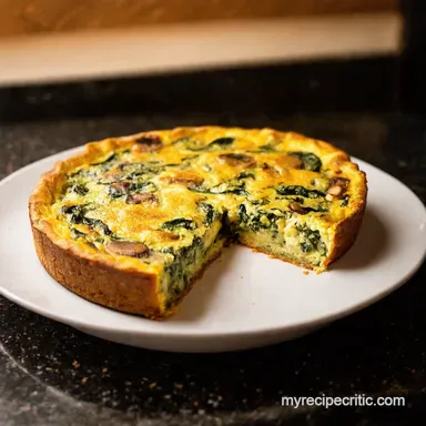 Fluffy Spinach Mushroom Frittata Brunch Sorted Recipe Card