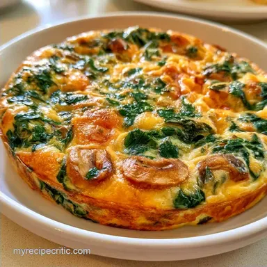 Spinach Mushroom Frittata in 40 Minutes