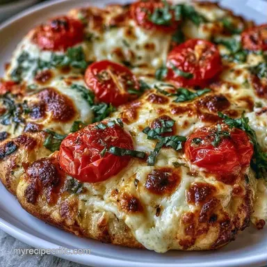 Fresh Basil Mozzarella Flatbread: Crispy Recipe Card