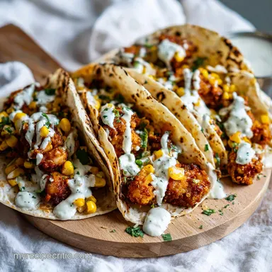Fried Chicken Street Corn Tacos: Crispy Recipe Card