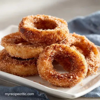 Crispy Fried Cinnamon Apple Rings Recipe Card