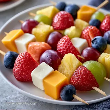 Fruit Cheese Kabobs in 15 Minutes Recipe Card