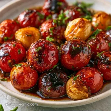 Garlic Balsamic Tomatoes for 4 Servings Recipe Card