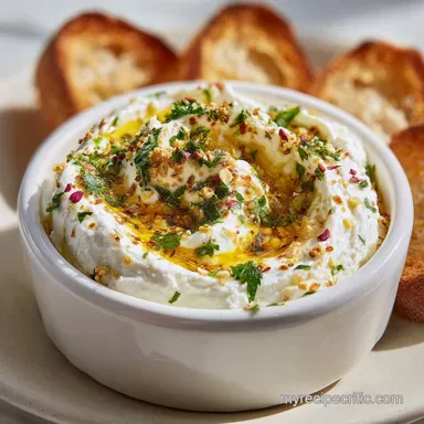 Appetizer Recipe with Garlic and Herbs: Velvety Whipped Feta
