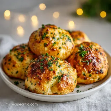 Garlic Parmesan Cheese Bombs with Mozzarella for 16 Servings Recipe Card