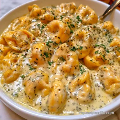 Garlic Parmesan Tortellini in 25 Minutes