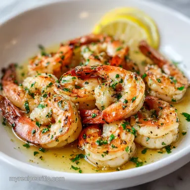 Quick Dinner Idea with Garlic Shrimp in 12 Min Recipe Card