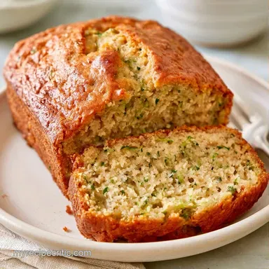 GlutenFree Banana Zucchini Bread Baked Recipe Card