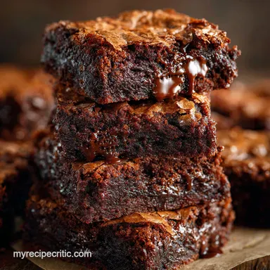 Ultimate Fudgy Brownies Recipe with a Perfect Crinkly Top Recipe Card