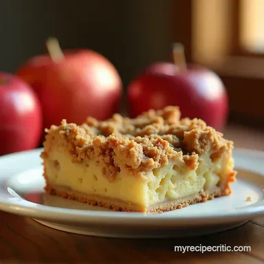 Grandmas Apple Streusel Slice Easy Apple Dessert Recipe Card